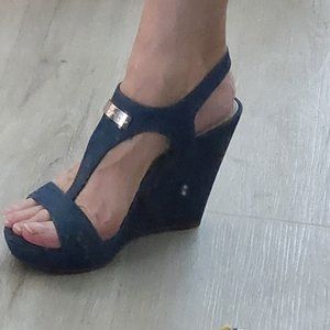 Jessica Simpson Denim Wedge Sandals